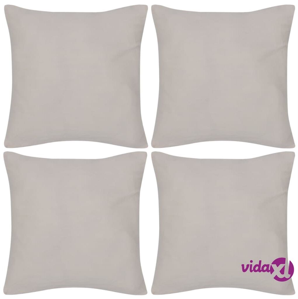 vidaXL Beige tyynynpäällinen Puuvilla 4kpl 40 x 40 cm