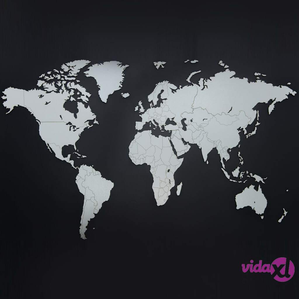 MiMi Innovations Puinen maailmankarttakoriste Luxury valk. 130x78 cm MiMi Innovations Puinen maailmankarttakoriste Luxury valk. 130x78 cm