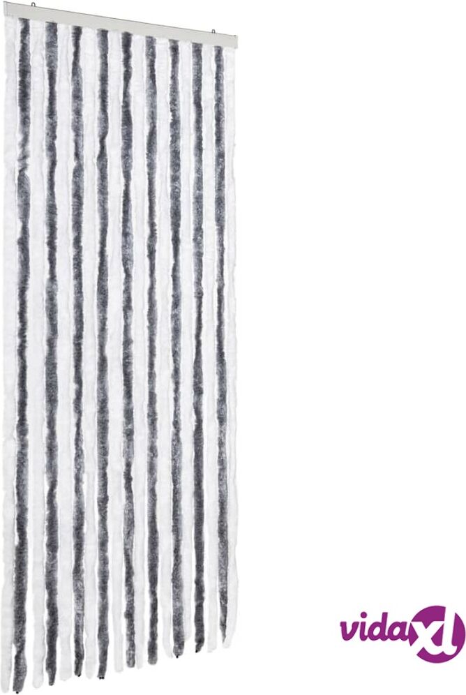 vidaXL Hyönteisverho harmaa ja valkoinen 56x185 cm Chenille vidaXL Hyönteisverho harmaa ja valkoinen 56x185 cm Chenille