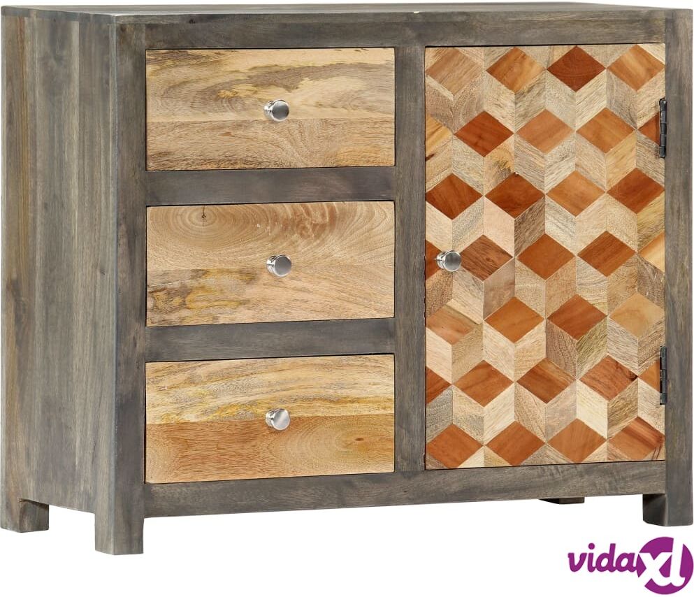 vidaXL Sivukaappi harmaa 75x30x60 cm täysi mangopuu vidaXL Sivukaappi harmaa 75x30x60 cm täysi mangopuu