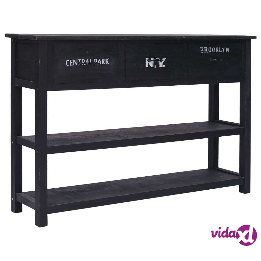 vidaXL Sivupöytä musta 115x30x76 cm puu vidaXL Sivupöytä musta 115x30x76 cm puu