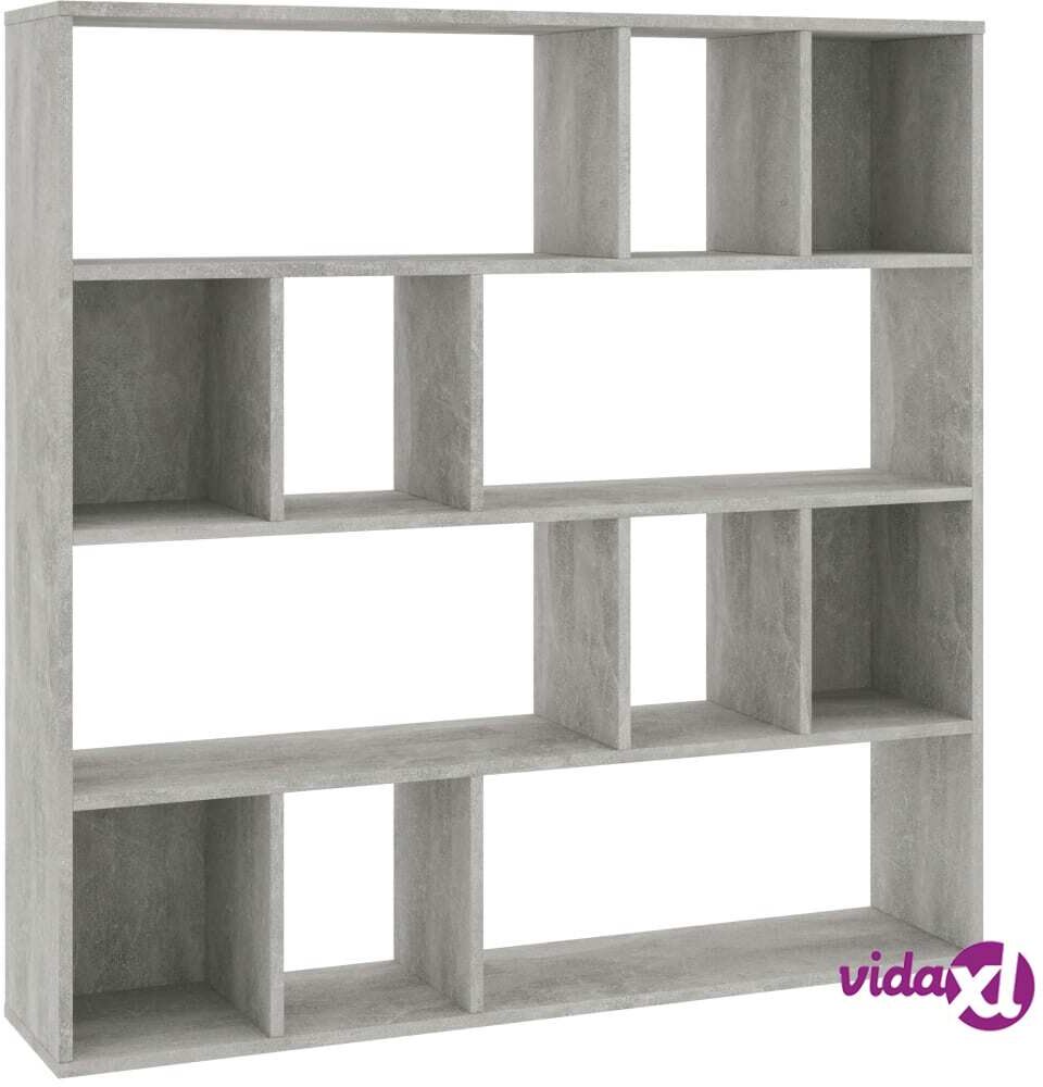 vidaXL Tilanjakaja/kirjahylly betoninharmaa 110x24x110 cm lastulevy vidaXL Tilanjakaja/kirjahylly betoninharmaa 110x24x110 cm lastulevy