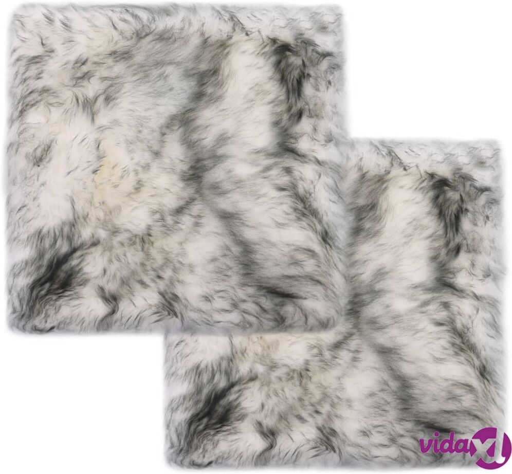 vidaXL Tuolinpehmusteet 2 kpl tummanharmaa 40x40 cm aito lampaannahka vidaXL Tuolinpehmusteet 2 kpl tummanharmaa 40x40 cm aito lampaannahka