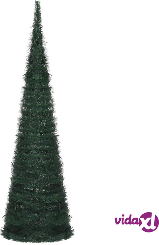 vidaXL Pop-up nauhamainen tekojoulukuusi LED-valoilla vihreä 150 cm vidaXL Pop-up nauhamainen tekojoulukuusi LED-valoilla vihreä 150 cm