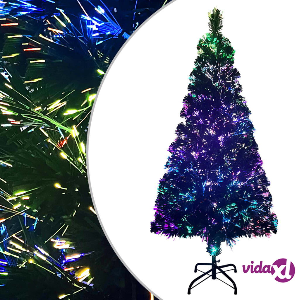 vidaXL Tekojoulukuusi jalustalla vihreä 120 cm kuituoptiikka vidaXL Tekojoulukuusi jalustalla vihreä 120 cm kuituoptiikka