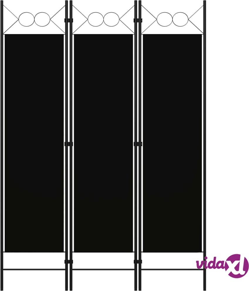 vidaXL 3-Paneelinen tilanjakaja 120x180 cm musta vidaXL 3-Paneelinen tilanjakaja 120x180 cm musta
