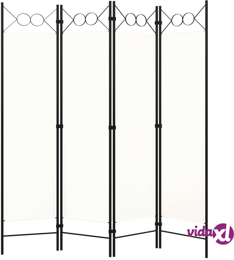 vidaXL 4-paneelinen tilanjakaja valkoinen 160x180 cm vidaXL 4-paneelinen tilanjakaja valkoinen 160x180 cm