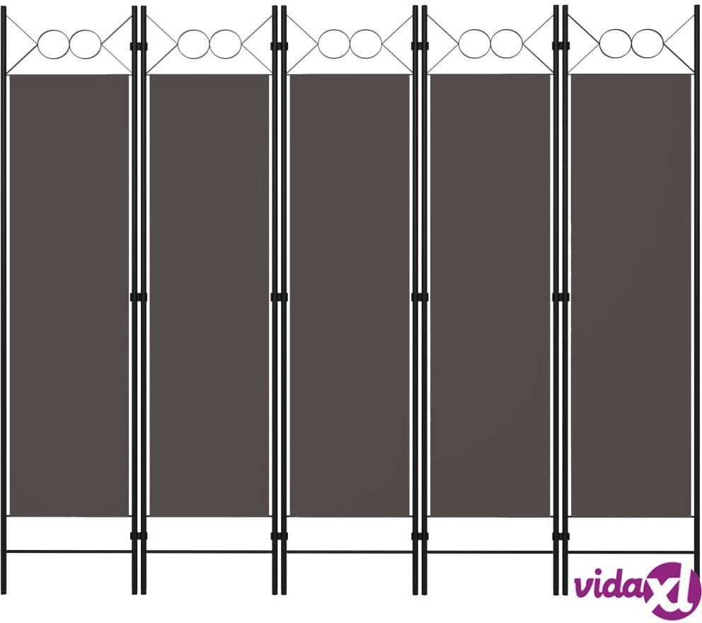 vidaXL 5-Paneelinen tilanjakaja 200x180 cm antrasiitti vidaXL 5-Paneelinen tilanjakaja 200x180 cm antrasiitti