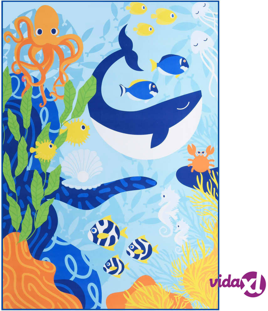 vidaXL Painatettu matto monivärinen 120x160 cm kangas vidaXL Painatettu matto monivärinen 120x160 cm kangas