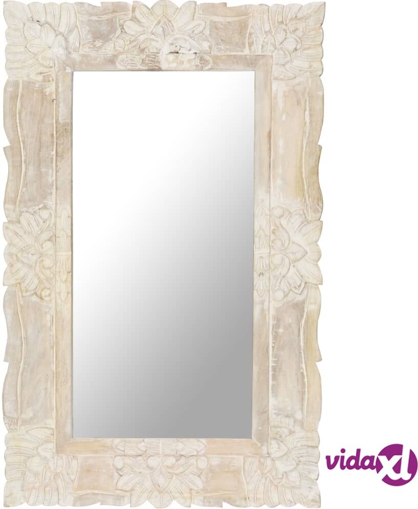 vidaXL Peili valkoinen 80x50 cm täysi mangopuu vidaXL Peili valkoinen 80x50 cm täysi mangopuu