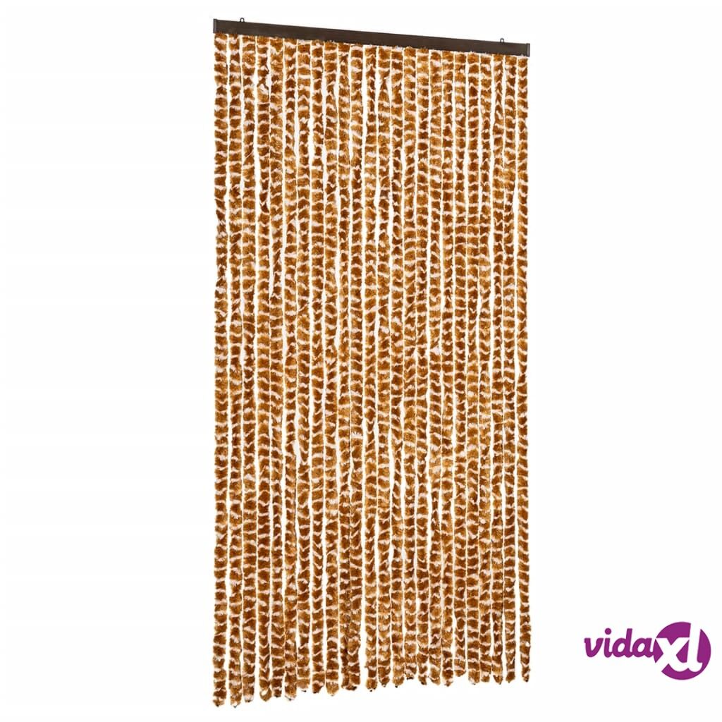vidaXL Hyönteisverho okra ja valkoinen 100x220 cm Chenille vidaXL Hyönteisverho okra ja valkoinen 100x220 cm Chenille