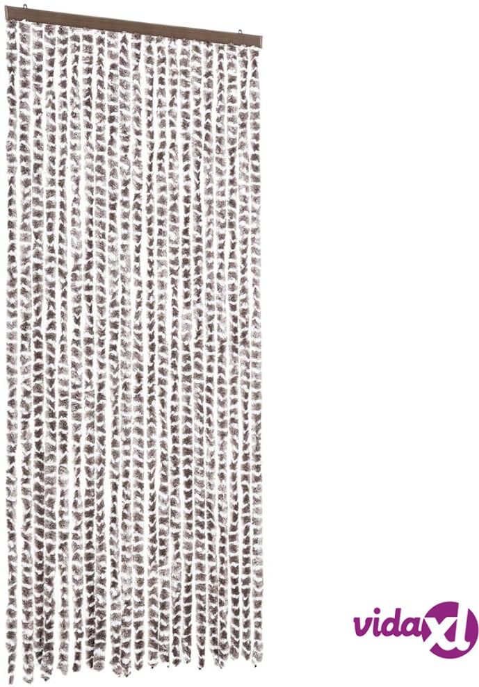 vidaXL Hyönteisverho harmaanruskea ja valkoinen 90x220 cm Chenille vidaXL Hyönteisverho harmaanruskea ja valkoinen 90x220 cm Chenille