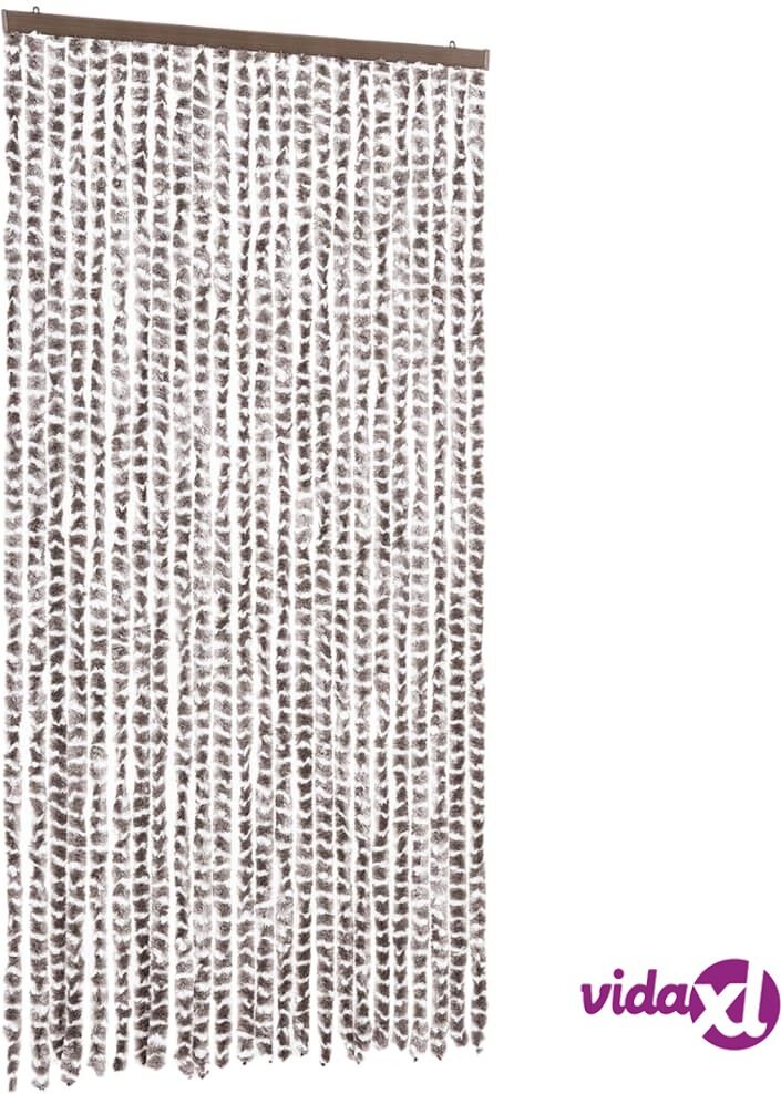 vidaXL Hyönteisverho harmaanruskea ja valkoinen 100x220 cm Chenille vidaXL Hyönteisverho harmaanruskea ja valkoinen 100x220 cm Chenille