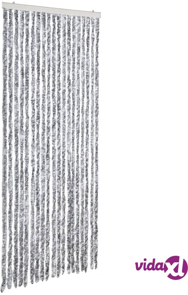 vidaXL Hyönteisverho hopea 56x200 cm Chenille vidaXL Hyönteisverho hopea 56x200 cm Chenille