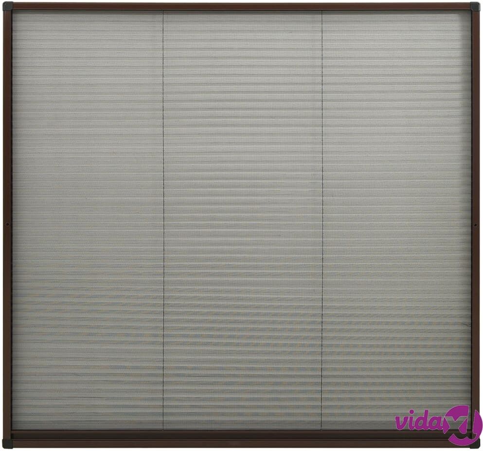 vidaXL Laskostettu hyönteisverkko ikkunaan alumiini ruskea 100x130 cm vidaXL Laskostettu hyönteisverkko ikkunaan alumiini ruskea 100x130 cm