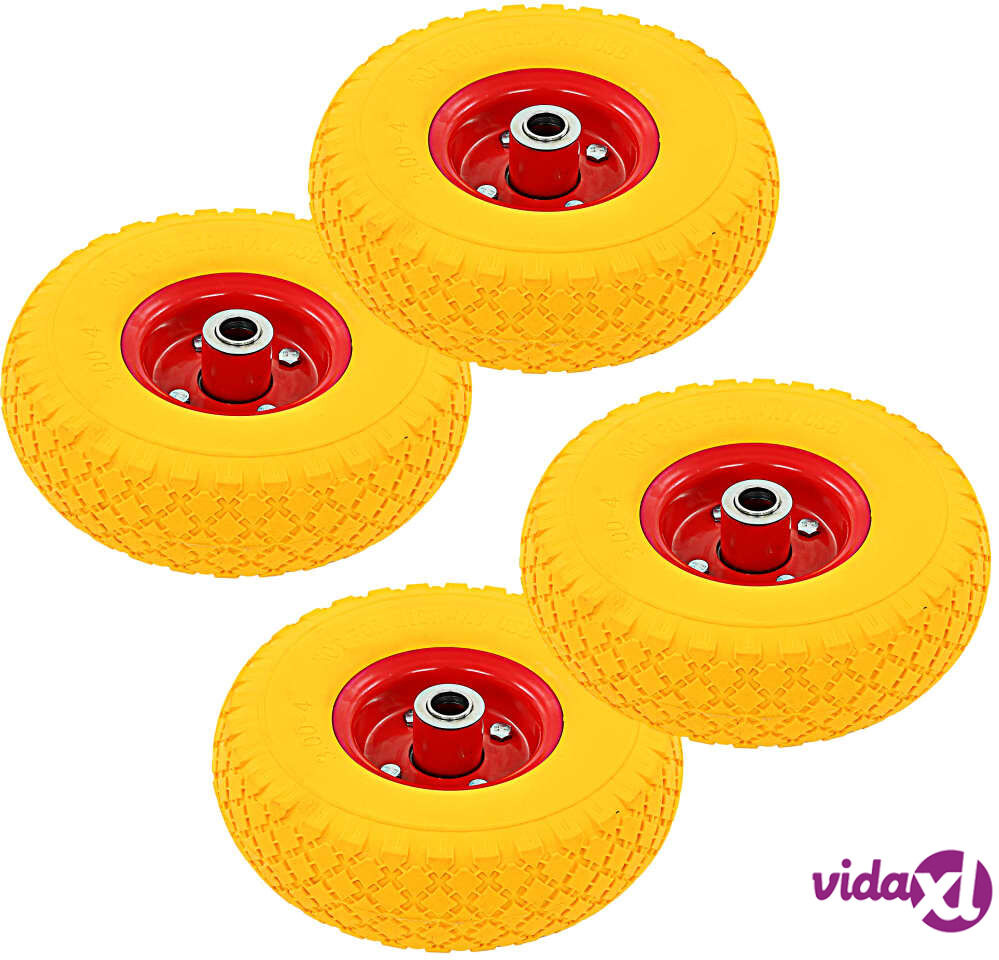 vidaXL Nokkakärryn pyörät 4 kpl kumi 3.00-4 (260x85) vidaXL Nokkakärryn pyörät 4 kpl kumi 3.00-4 (260x85)