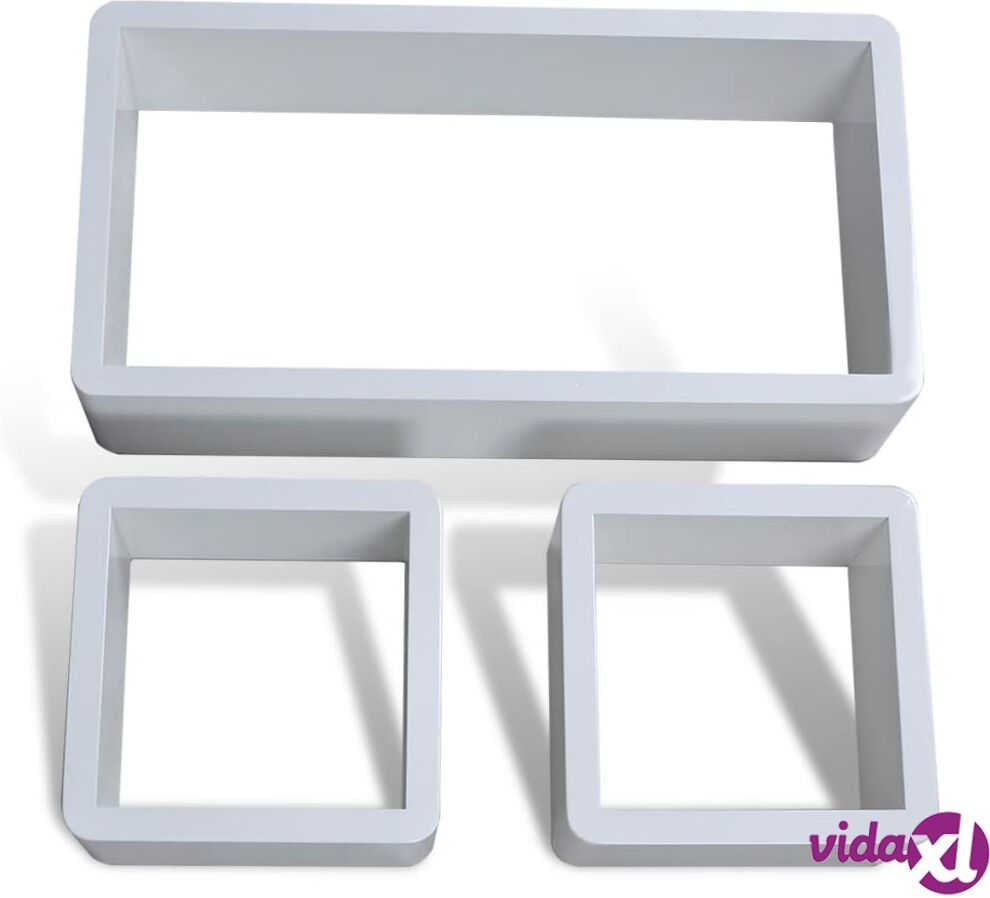 vidaXL Kuutiohylly Sarja 3-osaa Valkoinen vidaXL Kuutiohylly Sarja 3-osaa Valkoinen