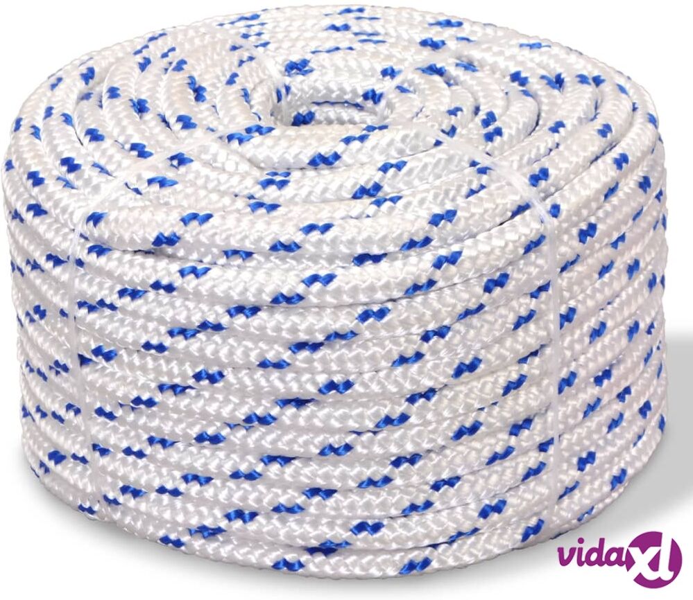 vidaXL Veneköysi Polypropeeni 8 mm 500m Valkoinen vidaXL Veneköysi Polypropeeni 8 mm 500m Valkoinen