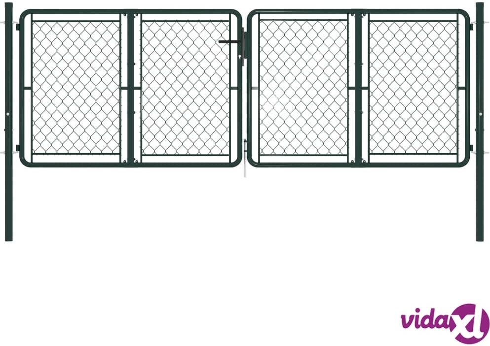 vidaXL Puutarhaportti teräs 300x100 cm vihreä vidaXL Puutarhaportti teräs 300x100 cm vihreä
