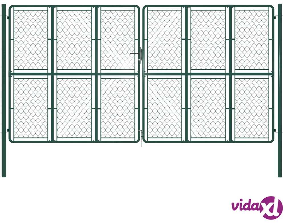 vidaXL Puutarhaportti teräs 400x200 cm vihreä vidaXL Puutarhaportti teräs 400x200 cm vihreä
