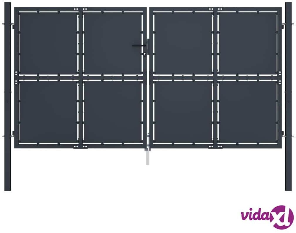 vidaXL Puutarhaportti teräs 300x175 cm antrasiitti vidaXL Puutarhaportti teräs 300x175 cm antrasiitti