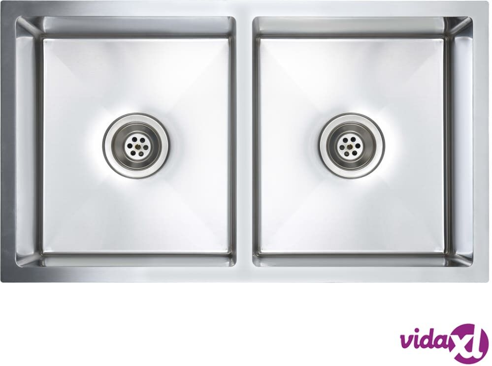 vidaXL Käsintehty keittiön tiskiallas siivilällä ruostumaton teräs vidaXL Käsintehty keittiön tiskiallas siivilällä ruostumaton teräs