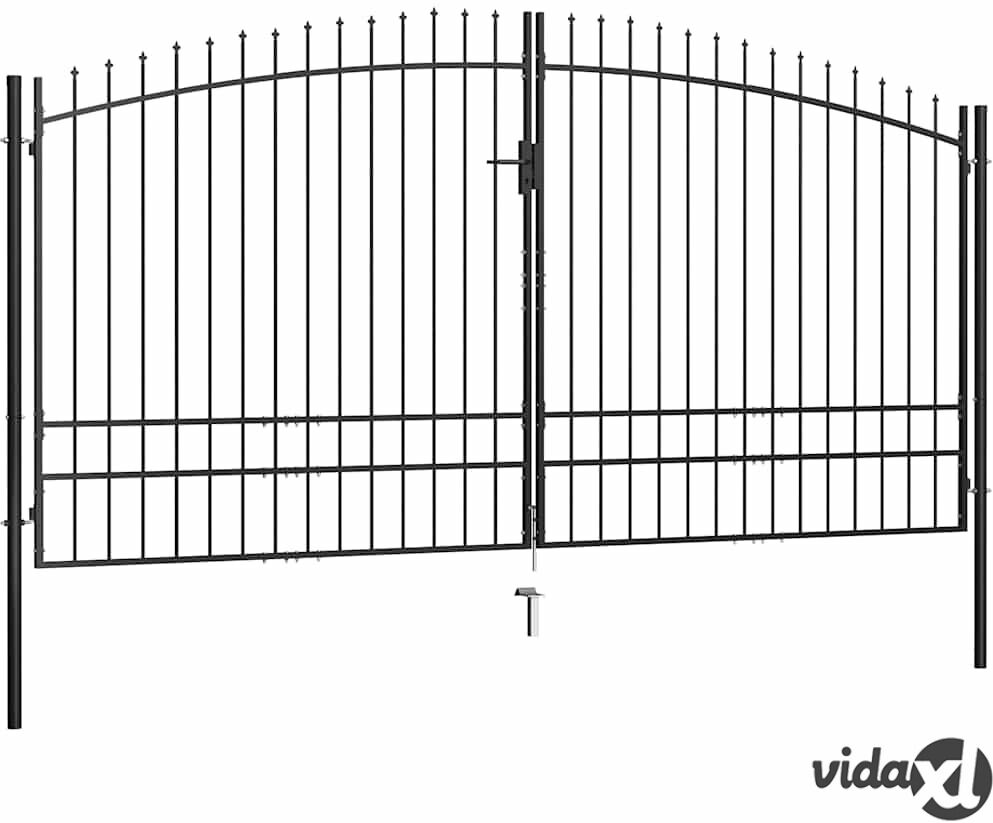 vidaXL Aitaportti keihäskärjillä 400x248 cm vidaXL Aitaportti keihäskärjillä 400x248 cm