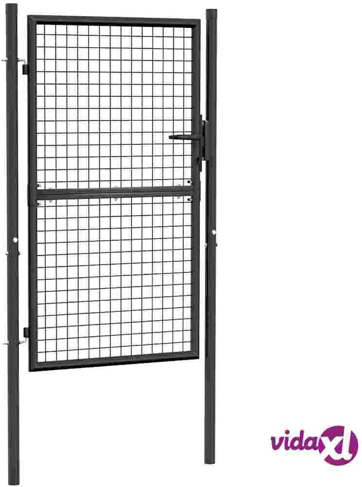 vidaXL Puutarhaportti galvanoitu teräsverkko 100x200 cm harmaa vidaXL Puutarhaportti galvanoitu teräsverkko 100x200 cm harmaa