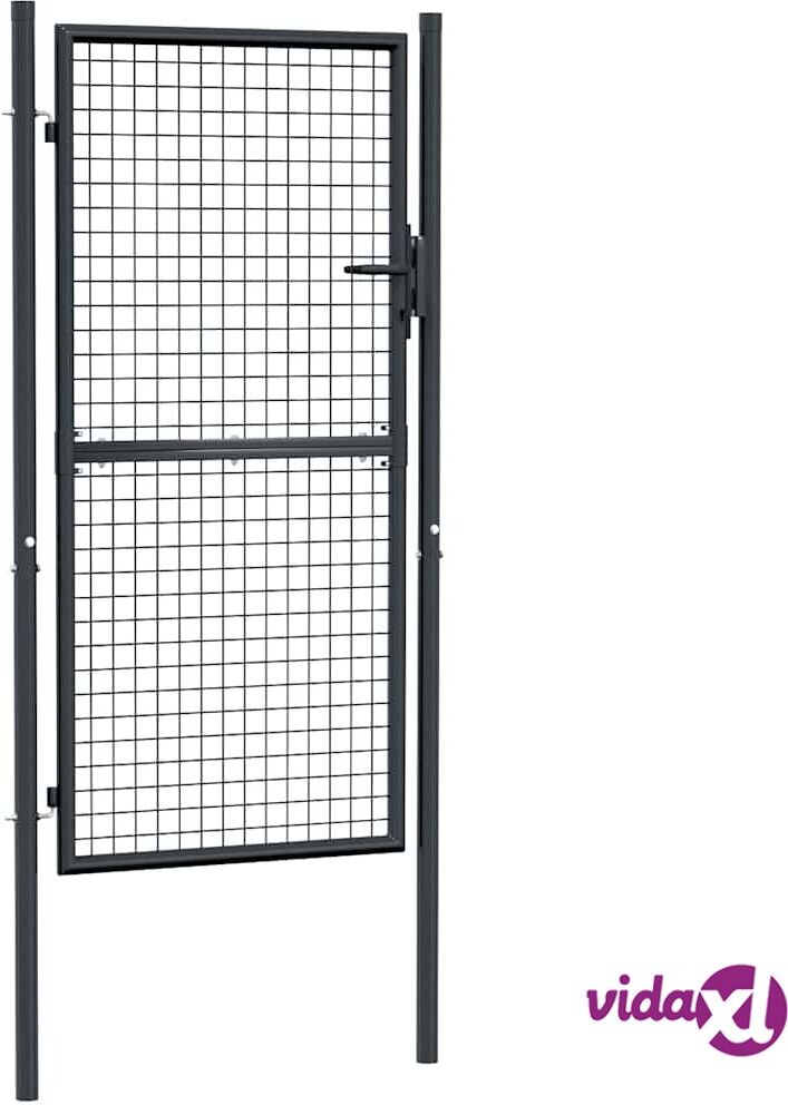vidaXL Puutarhaportti galvanoitu teräsverkko 100x225 cm harmaa vidaXL Puutarhaportti galvanoitu teräsverkko 100x225 cm harmaa
