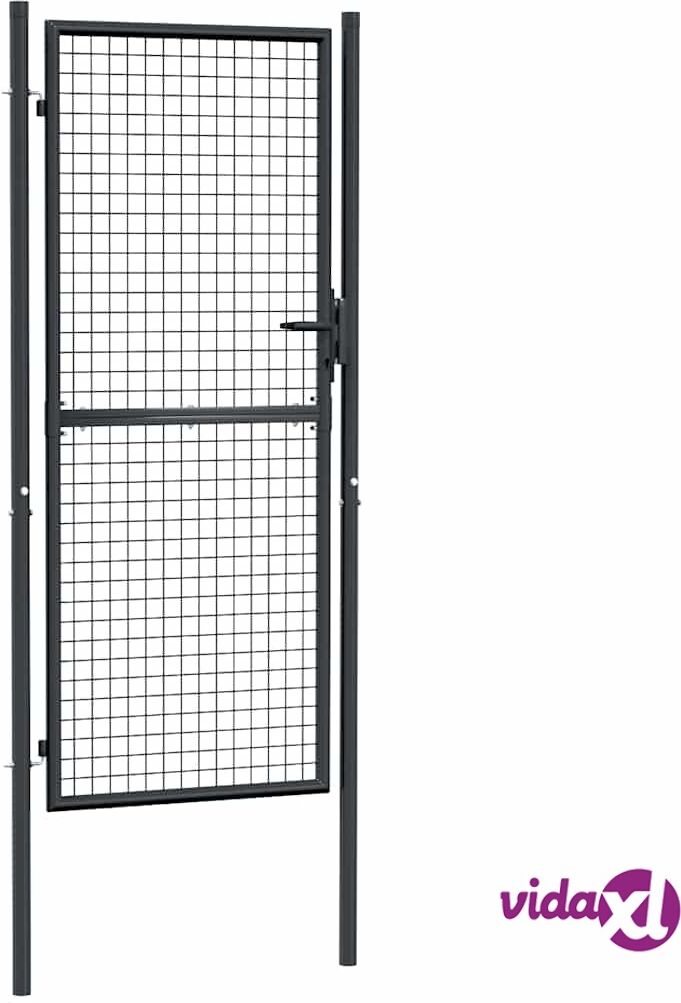 vidaXL Puutarhaportti galvanoitu teräsverkko 100x250 cm harmaa vidaXL Puutarhaportti galvanoitu teräsverkko 100x250 cm harmaa