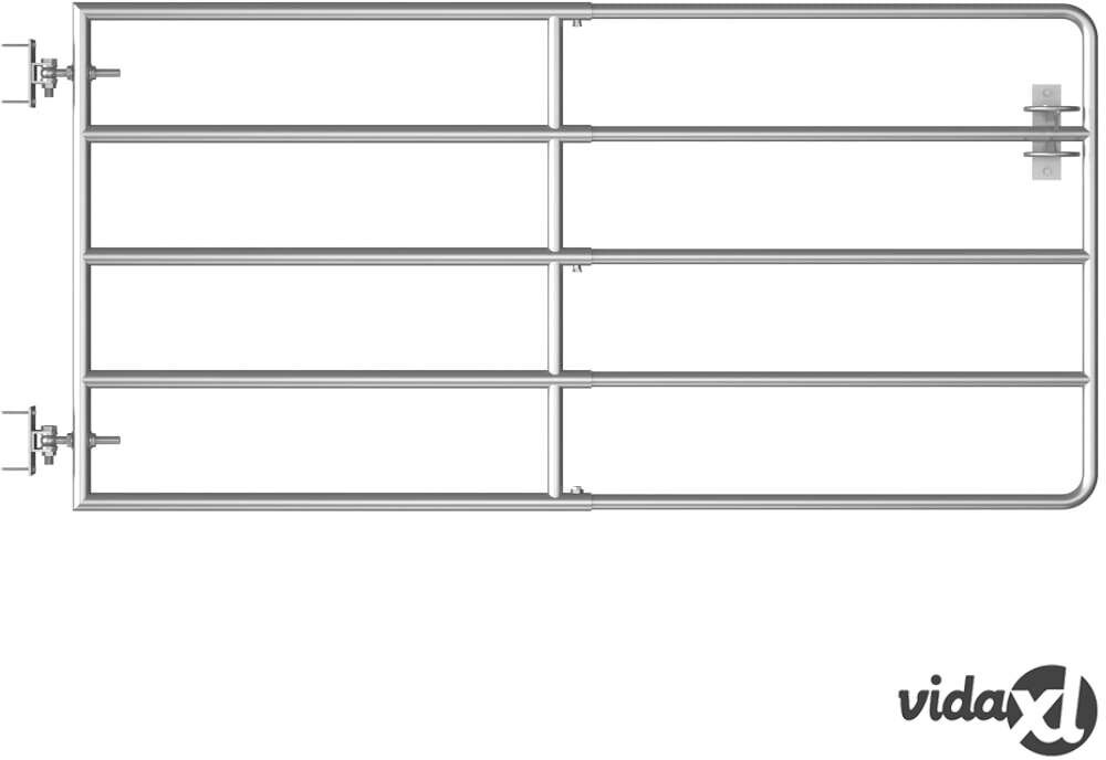 vidaXL 5-tankoinen peltoportti teräs (95-170)x90 cm hopea vidaXL 5-tankoinen peltoportti teräs (95-170)x90 cm hopea
