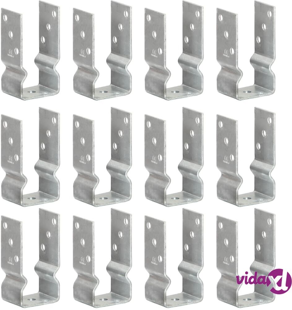 vidaXL Aita-ankkurit 12 kpl hopea 7x6x15 cm galvanoitu teräs vidaXL Aita-ankkurit 12 kpl hopea 7x6x15 cm galvanoitu teräs