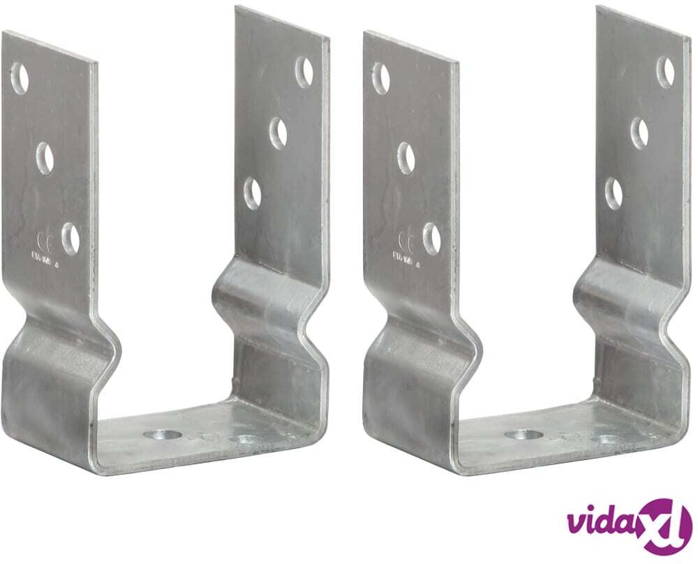 vidaXL Aita-ankkurit 2 kpl hopea 9x6x15 cm galvanoitu teräs vidaXL Aita-ankkurit 2 kpl hopea 9x6x15 cm galvanoitu teräs