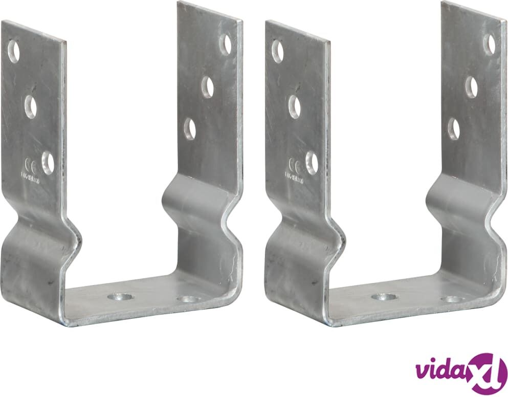 vidaXL Aita-ankkurit 2 kpl hopea 10x6x15 cm galvanoitu teräs vidaXL Aita-ankkurit 2 kpl hopea 10x6x15 cm galvanoitu teräs