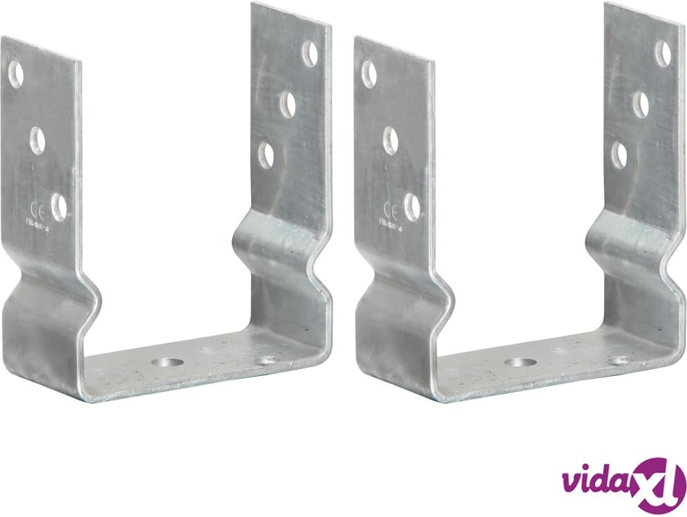 vidaXL Aita-ankkurit 2 kpl hopea 12x6x15 cm galvanoitu teräs vidaXL Aita-ankkurit 2 kpl hopea 12x6x15 cm galvanoitu teräs