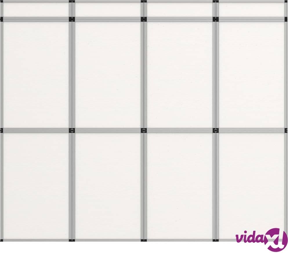 vidaXL 12 paneelin kokoontaittuva näyttelyseinä 242x200 cm valkoinen vidaXL 12 paneelin kokoontaittuva näyttelyseinä 242x200 cm valkoinen