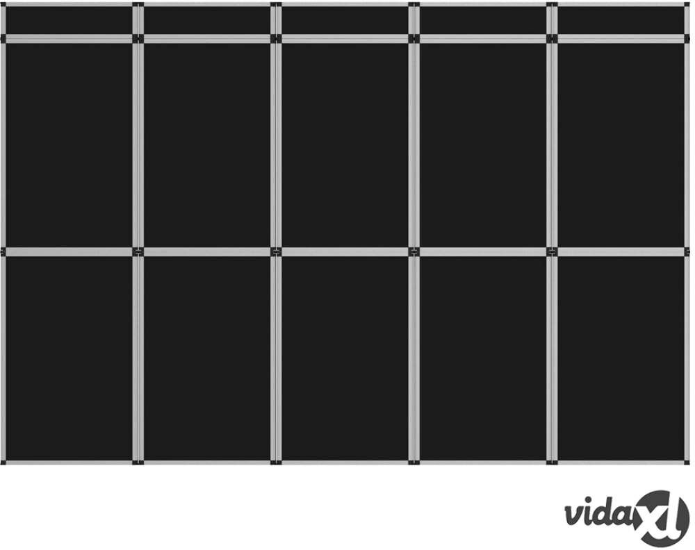vidaXL 15 paneelin kokoontaittuva näyttelyseinä 302x200 cm musta vidaXL 15 paneelin kokoontaittuva näyttelyseinä 302x200 cm musta