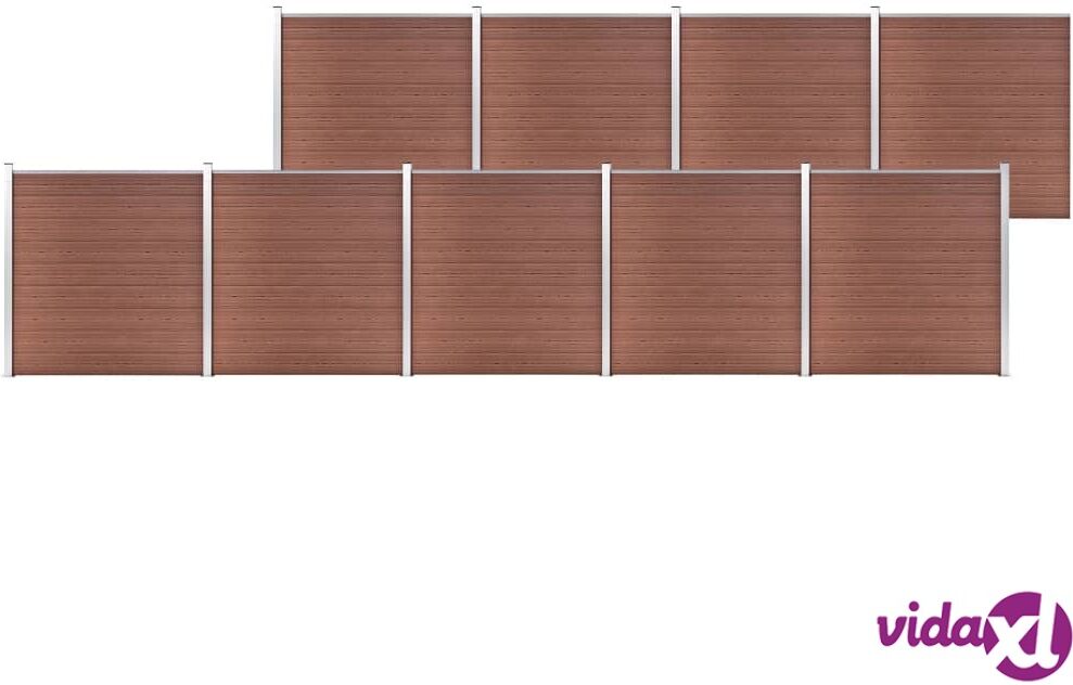 vidaXL Puutarha-aita WPC 1564x186 cm ruskea vidaXL Puutarha-aita WPC 1564x186 cm ruskea