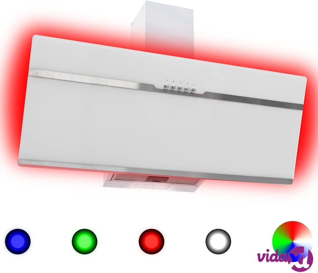 vidaXL Liesituuletin RGB 90 cm ruostumaton teräs ja karkaistu lasi vidaXL Liesituuletin RGB 90 cm ruostumaton teräs ja karkaistu lasi