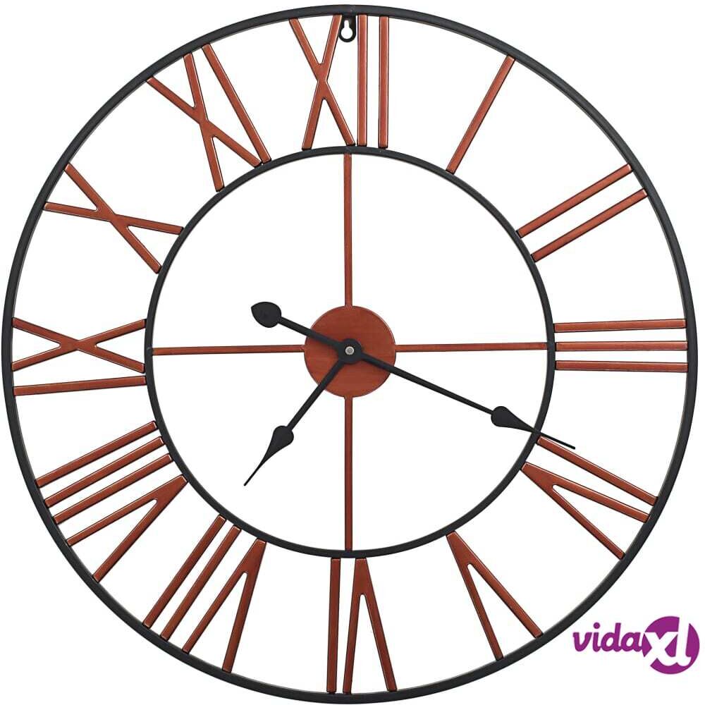vidaXL Seinäkello metalli 58 cm punainen vidaXL Seinäkello metalli 58 cm punainen