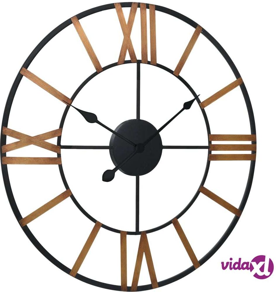 vidaXL Seinäkello kultainen ja musta 70 cm metalli vidaXL Seinäkello kultainen ja musta 70 cm metalli