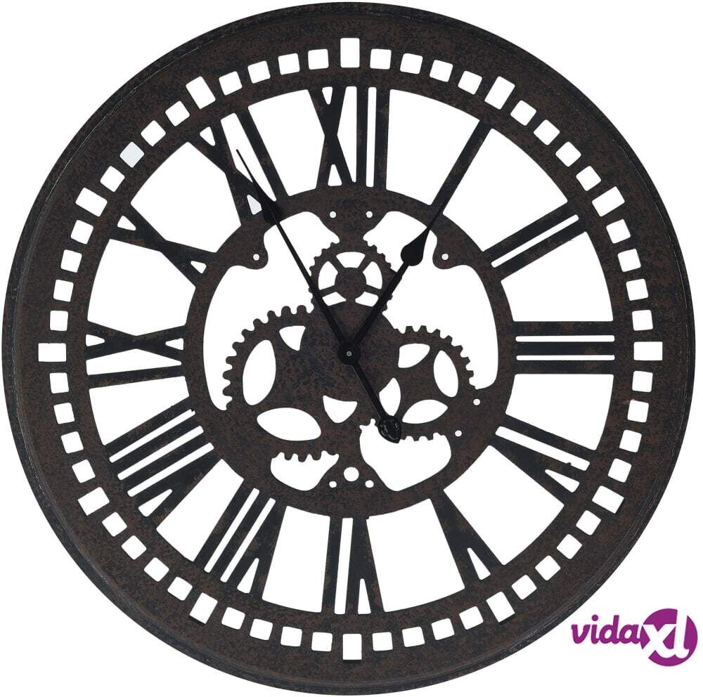 vidaXL Seinäkello musta 70 cm MDF vidaXL Seinäkello musta 70 cm MDF