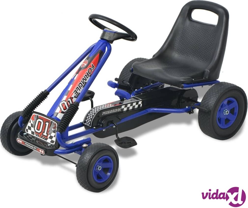 vidaXL Poljettava Mikroauto Säädettävällä Penkillä Sininen vidaXL Poljettava Mikroauto Säädettävällä Penkillä Sininen