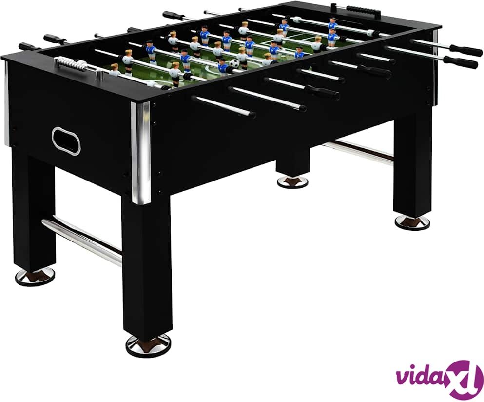 vidaXL Pöytäjalkapallo teräs 60 kg 140x74,5x87,5 cm musta vidaXL Pöytäjalkapallo teräs 60 kg 140x74,5x87,5 cm musta