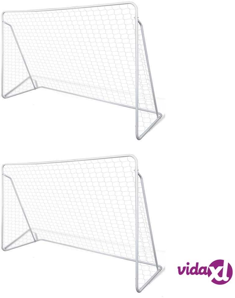vidaXL Jalkapallomaalit 2 kpl teräs 240x90x150 cm vidaXL Jalkapallomaalit 2 kpl teräs 240x90x150 cm