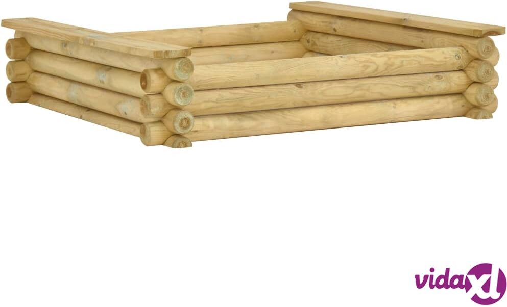 vidaXL Hiekkalaatikko 120x120x27 cm kyllästetty mänty vidaXL Hiekkalaatikko 120x120x27 cm kyllästetty mänty