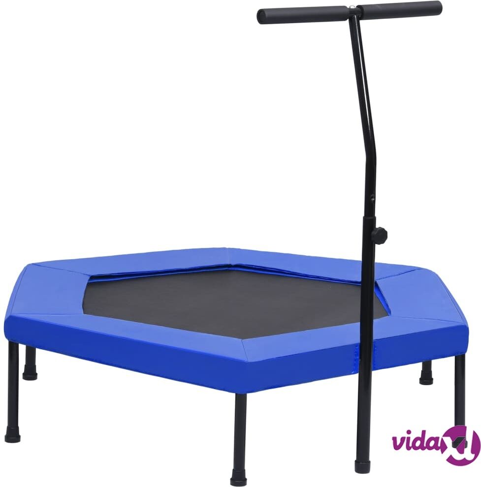 vidaXL Fitness trampoliini kahvalla ja turvatyynyllä kuusikulmio 122cm vidaXL Fitness trampoliini kahvalla ja turvatyynyllä kuusikulmio 122cm