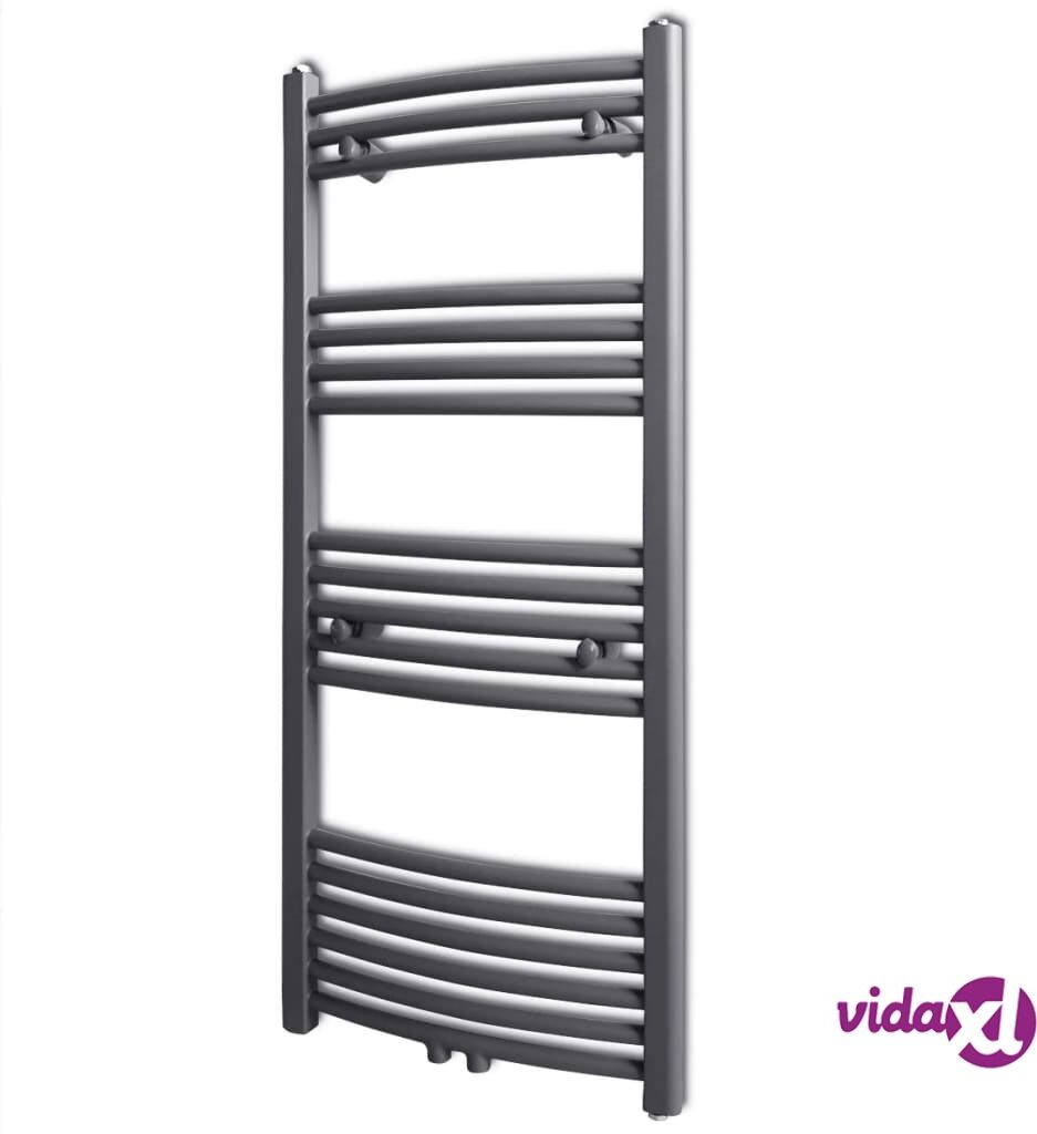 vidaXL Harmaa Kylpyhuoneen Keskuslämmitys Pyyheteline Kaareva 500 x 1160 mm vidaXL Harmaa Kylpyhuoneen Keskuslämmitys Pyyheteline Kaareva 500 x 1160 mm