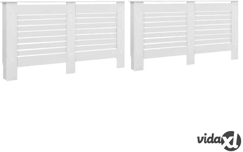 vidaXL Lämpöpatterin suojat 2 kpl valkoinen 152x19x81,5 cm MDF vidaXL Lämpöpatterin suojat 2 kpl valkoinen 152x19x81,5 cm MDF