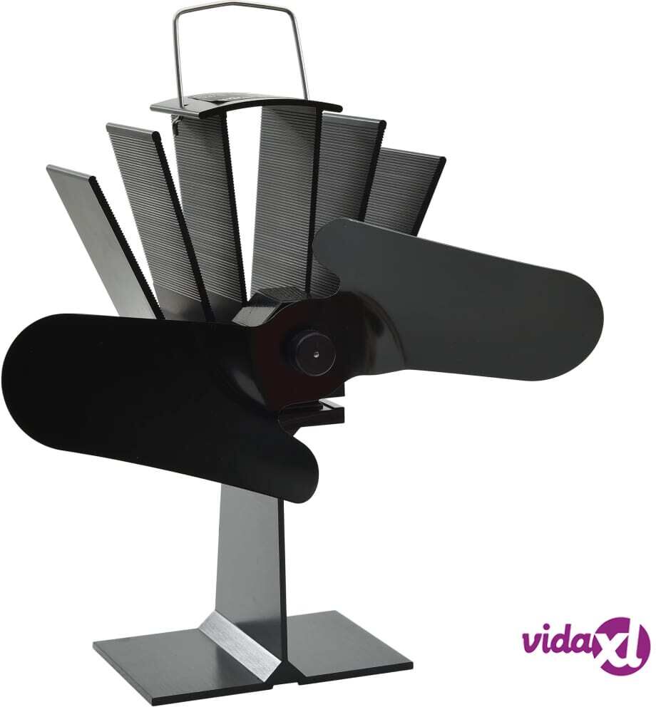 vidaXL Lämmöllä toimiva hellatuuletin 2 lapaa musta vidaXL Lämmöllä toimiva hellatuuletin 2 lapaa musta